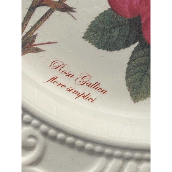 Set of Three Redoute Roses Collection Square Plates by Baum Bros. formalities - Picture 9 of 16